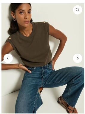 NATION Los Angeles Marina Muscle Tee Espressso